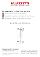 Palazzetti ECOFIRE AIR STYLE 6 Beschreibung, Reinigung, Technische Angaben