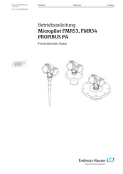 Endress+Hauser Micropilot FMR54 PROFIBUS PA Betriebsanleitung