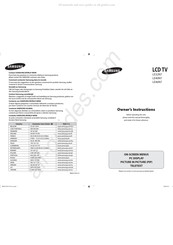 Samsung LE40N7 Bedienungsanleitung