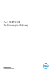 Dell S2419HM Bedienungsanleitung