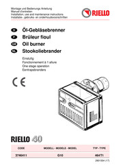 Riello G10 464 T1 Montage Und Bedienungs Anleitung
