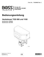 Boss TGS 1100 Bedienungsanleitung