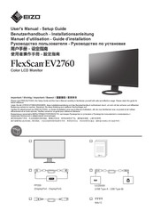 Eizo FlexScan EV2760 Benutzerhandbuch - Installationsanleitung