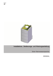 REMEHA 200GSHL Installations-, Bedienungs- Und Wartungsanleitung