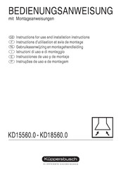 Küppersbusch KD18560.0 Bedienungsanweisung Mit Montageanweisungen