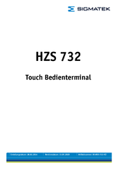 SIGMATEK HZS 732 Handbuch