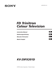Sony FD Trinitron KV-29FX201D Bedienungsanleitung