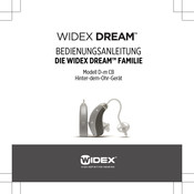 Widex DREAM D-m CB Bedienungsanleitung