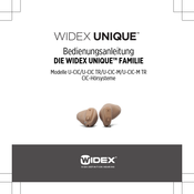 Widex UNIQUE U-CIC TR Bedienungsanleitung
