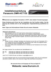 Panasonic Diga DMR-HCT130 Installationsanleitung
