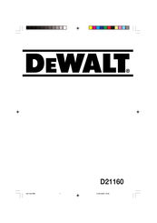 DeWalt d21160 Bedienungsanleitung