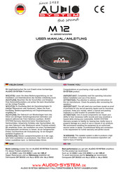 Audio System M 12 Anleitung