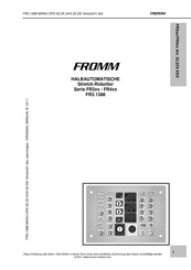 Fromm FR350 Anleitung