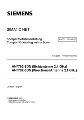 Siemens ANT792-8DN Kompaktbetriebsanleitung