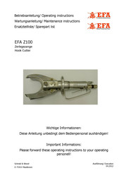 EFA Z100 Betriebsanleitung, Wartungsanleitung, Ersatzteilliste