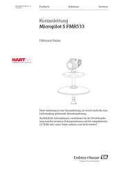 Endress+Hauser Micropilot S FMR533 Kurzanleitung