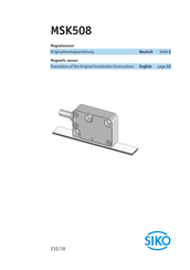 Siko MSK508 Originalmontageanleitung