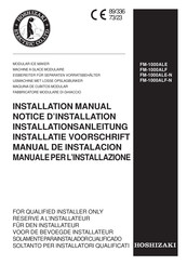 Hoshizaki FM-1000ALF Installationsanleitung