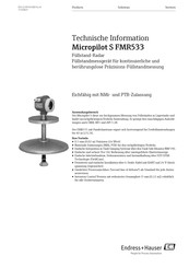 Endress+Hauser Micropilot S FMR533 Technische Information