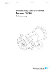 Endress+Hauser Proservo NMS81 Betriebsanleitung