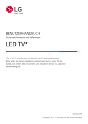 LG 75UR64 Benutzerhandbuch Sicherheitshinweise Und Referenzen