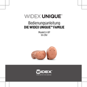 Widex UNIQUE-Serie Bedienungsanleitung