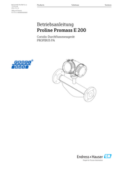 Endress+Hauser Proline Promass E 200 Betriebsanleitung