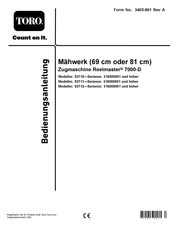 Toro Reelmaster 7000-D 03710 Bedienungsanleitung