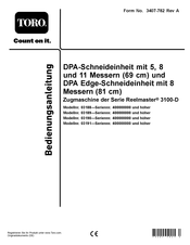 Toro Reelmaster 3100-D 03189 Bedienungsanleitung