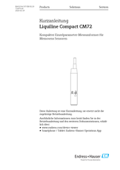 Endress+Hauser Liquiline Compact CM72 Kurzanleitung