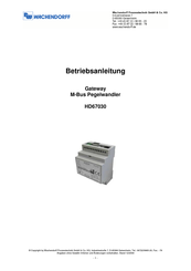Wachendorff HD67030 Betriebsanleitung