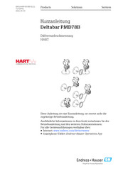 Endress+Hauser Deltabar PMD78B Kurzanleitung