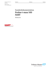 Endress+Hauser Proline t-mass 500 HART Anleitung