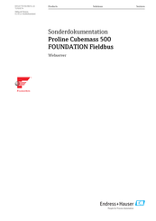 Endress+Hauser Proline Cubemass 500 FOUNDATION Fieldbus Anleitung