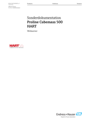 Endress+Hauser Proline Cubemass 500 HART Anleitung