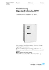 Endress+Hauser Liquiline System CA80NO Kurzanleitung