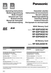 Panasonic RP-SDP16GE1K Bedienungsanleitung