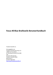 Freedom Scientific Focus 40 Blue Benutzerhandbuch