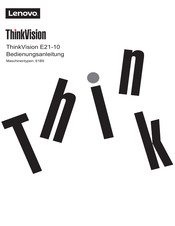 Lenovo ThinkVision E21-10 Bedienungsanleitung
