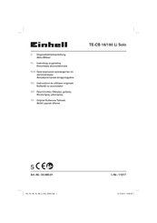 EINHELL TE-CB 18/180 Li Solo Originalbetriebsanleitung
