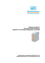 DEUTSCHMANN AUTOMATION UNIGATE CX-CANopen-DeviceNet Bedienerhandbuch
