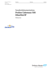 Endress+Hauser Proline Cubemass 500 EtherNet/IP Anleitung
