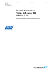 Endress+Hauser Proline Cubemass 300 PROFIBUS PA Anleitung
