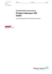 Endress+Hauser Proline Cubemass 500 HART Anleitung
