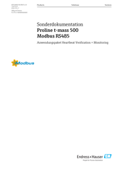 Endress+Hauser Proline t-mass 500 Modbus RS485 Anleitung