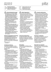 Pilz PNOZ XV2.1P Betriebsanleitung