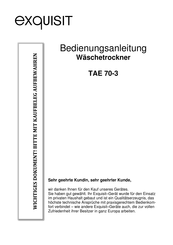 exquisit TAE 70-3 Bedienungsanleitung