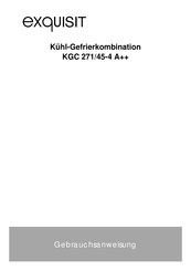 exquisit KGC 271/45-4 A++ Gebrauchsanweisung