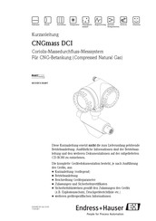 Endress+Hauser CNGmass DCI Kurzanleitung