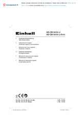 EINHELL GE-CM 36/34 Originalbetriebsanleitung